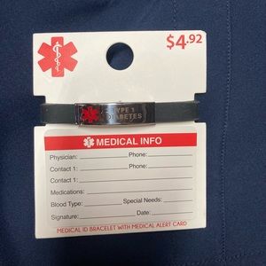 Medical Alert bracelet for Type 1 Diabetes